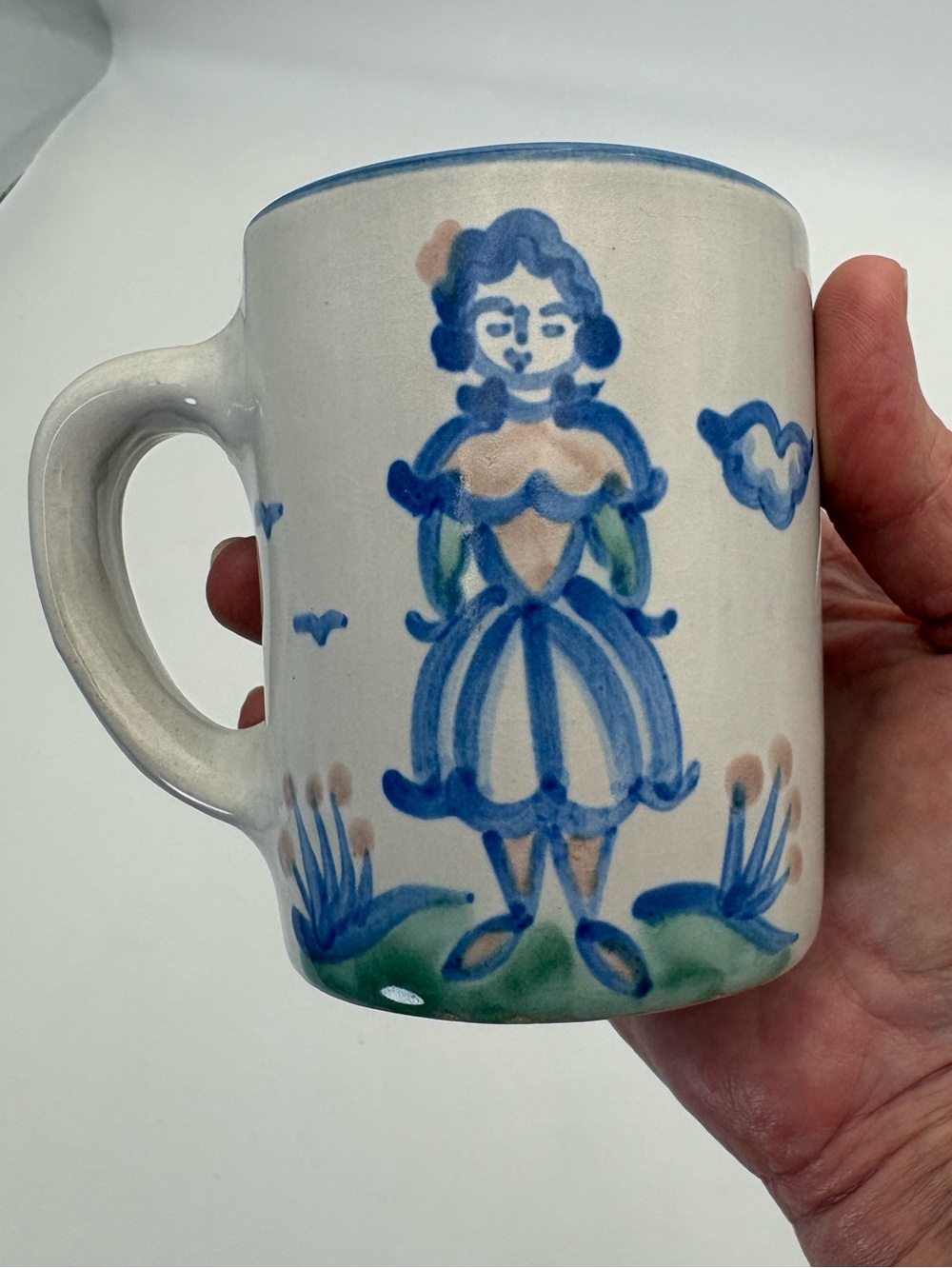 Vintage Hand-Painted “Susan”  Farm Girl Mug by MA Hadley